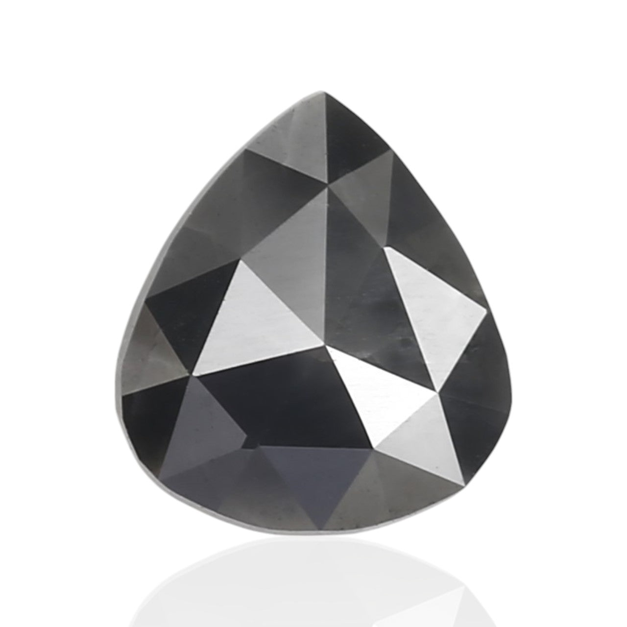 1.17 Carat Fancy Dark Gray Pear Salt and Pepper Diamond 7.53 MM