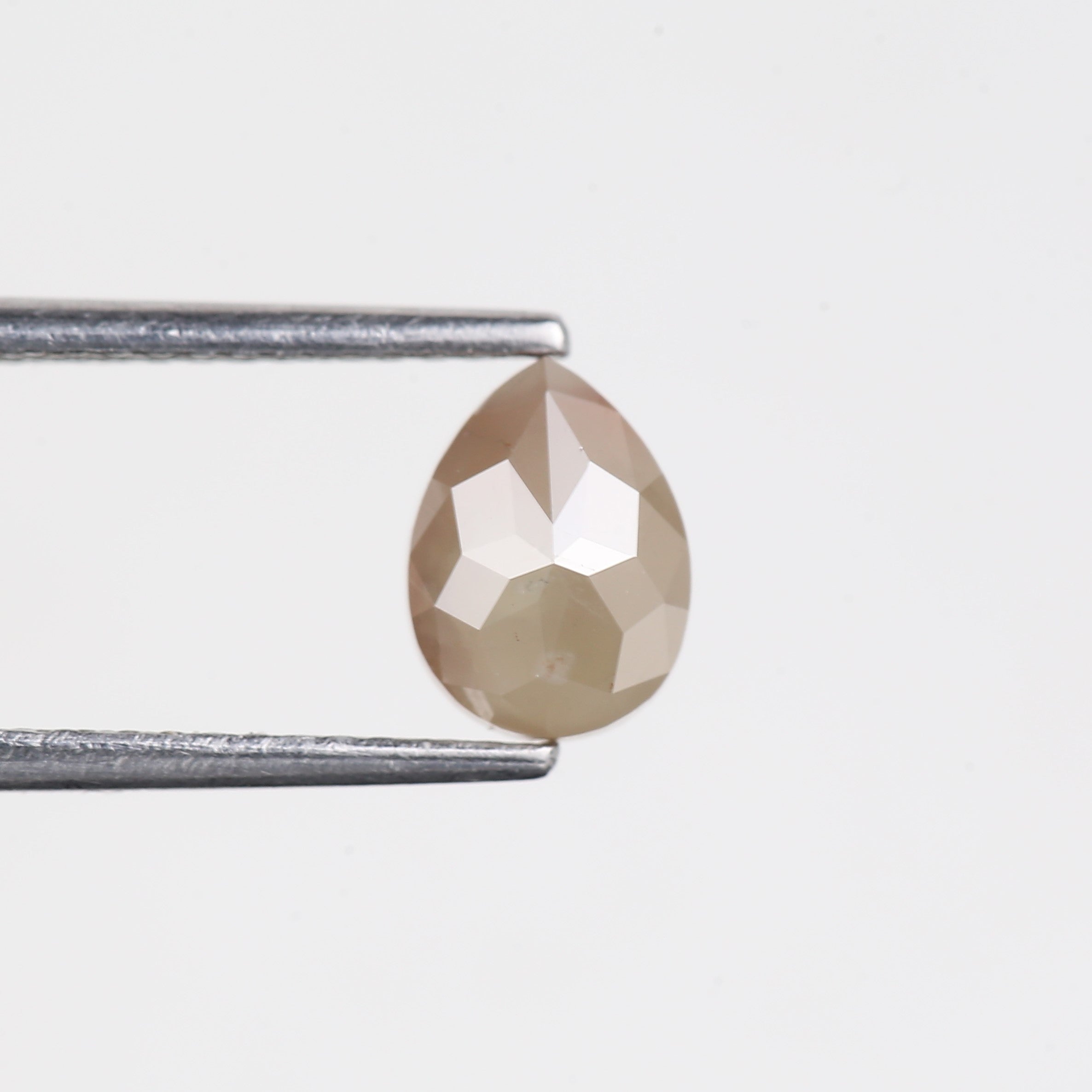 1.1 Carat Natural Pear Cut Salt and Pepper Diamond 7.3 MM
