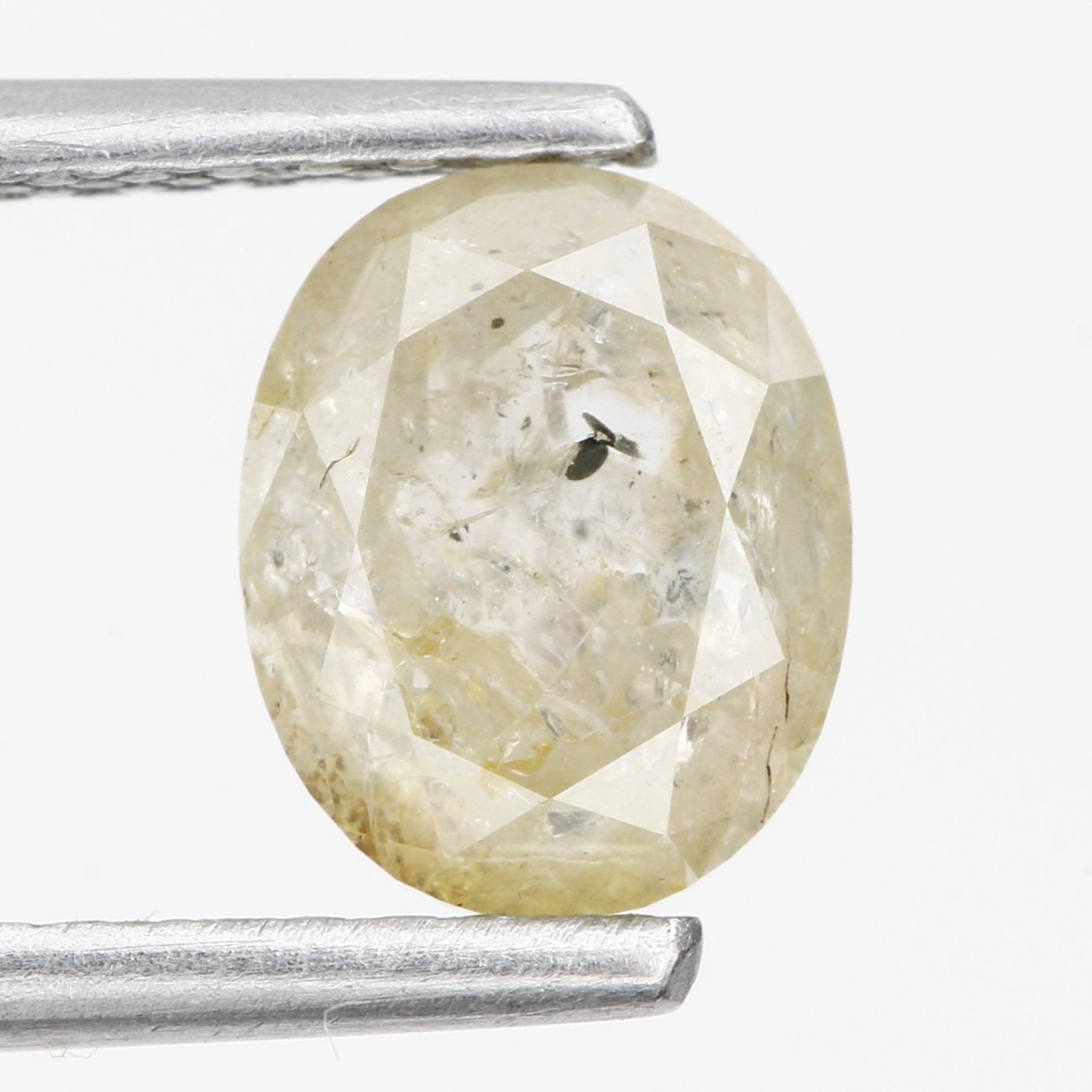 1.18 Carat Natural Loose Oval Icy Salt Pepper Diamond 6.70 MM