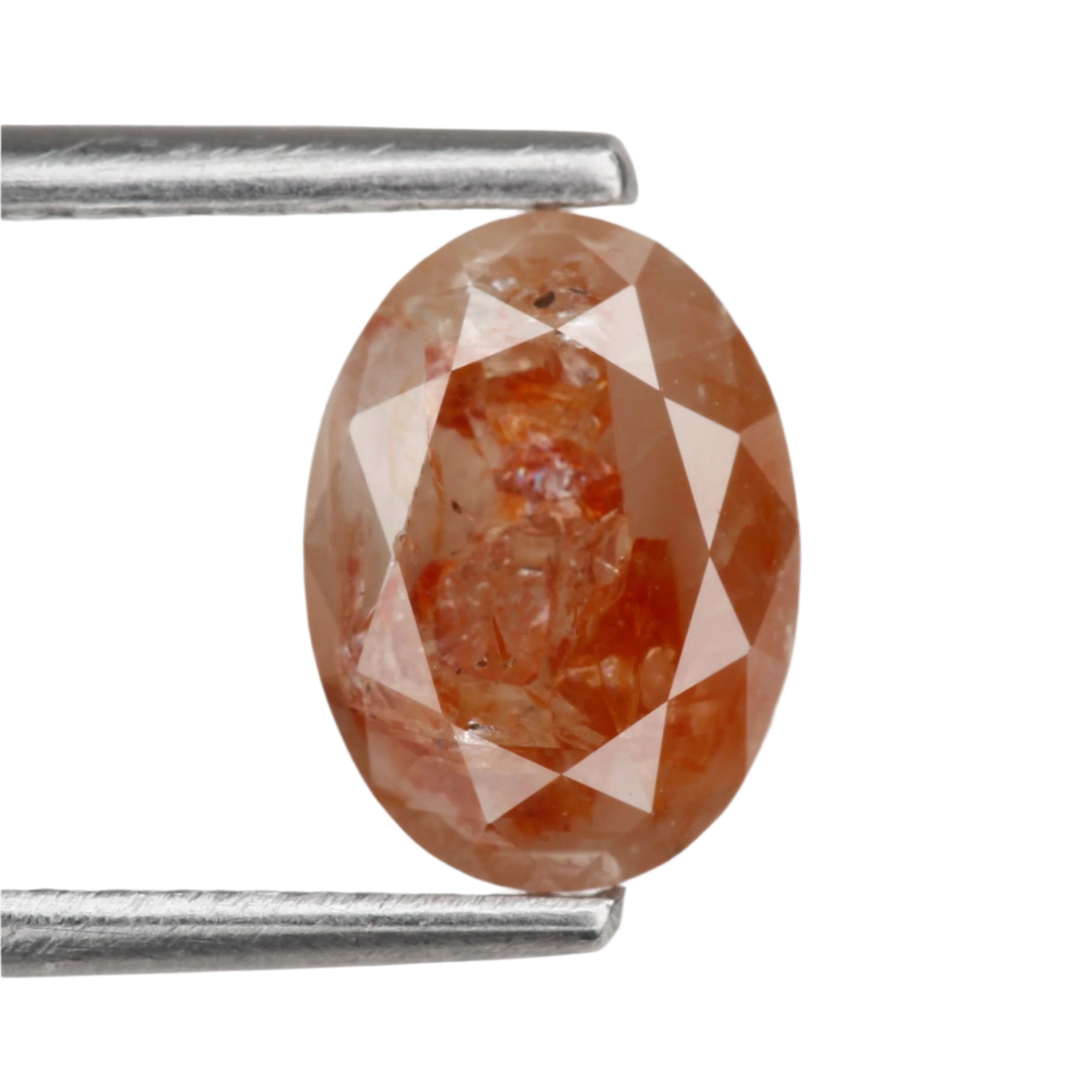 1.18 Carat Rustic Orange Oval Cut Natural Diamond 7.78 MM