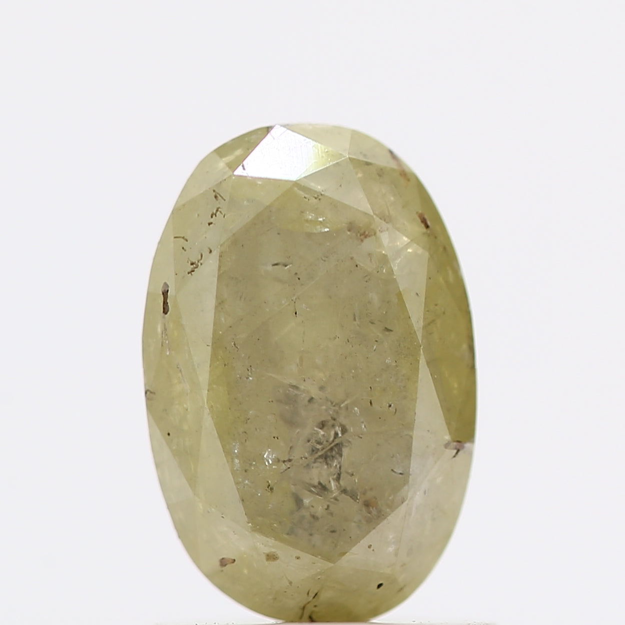 1.20 Carat Natural Rustic Yellow Oval Diamond 8.08 MM