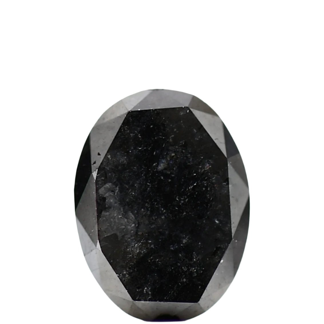 1.28 Carat Fancy Black Oval Diamond Loose 8 MM