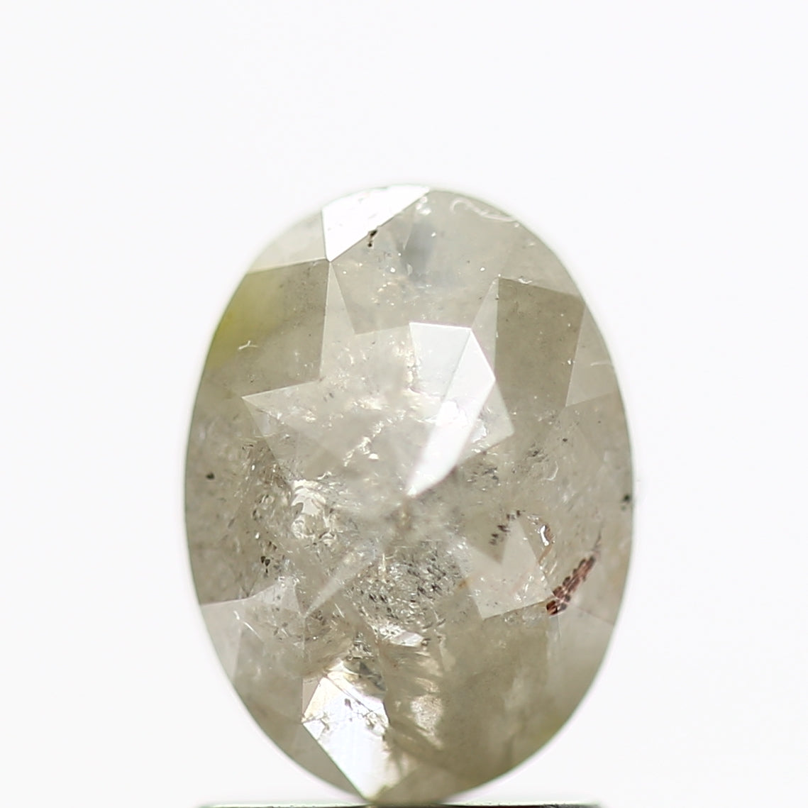 1.28 Carat Salt and Pepper Diamond Oval Gray Natural Loose Diamond 8.20 MM