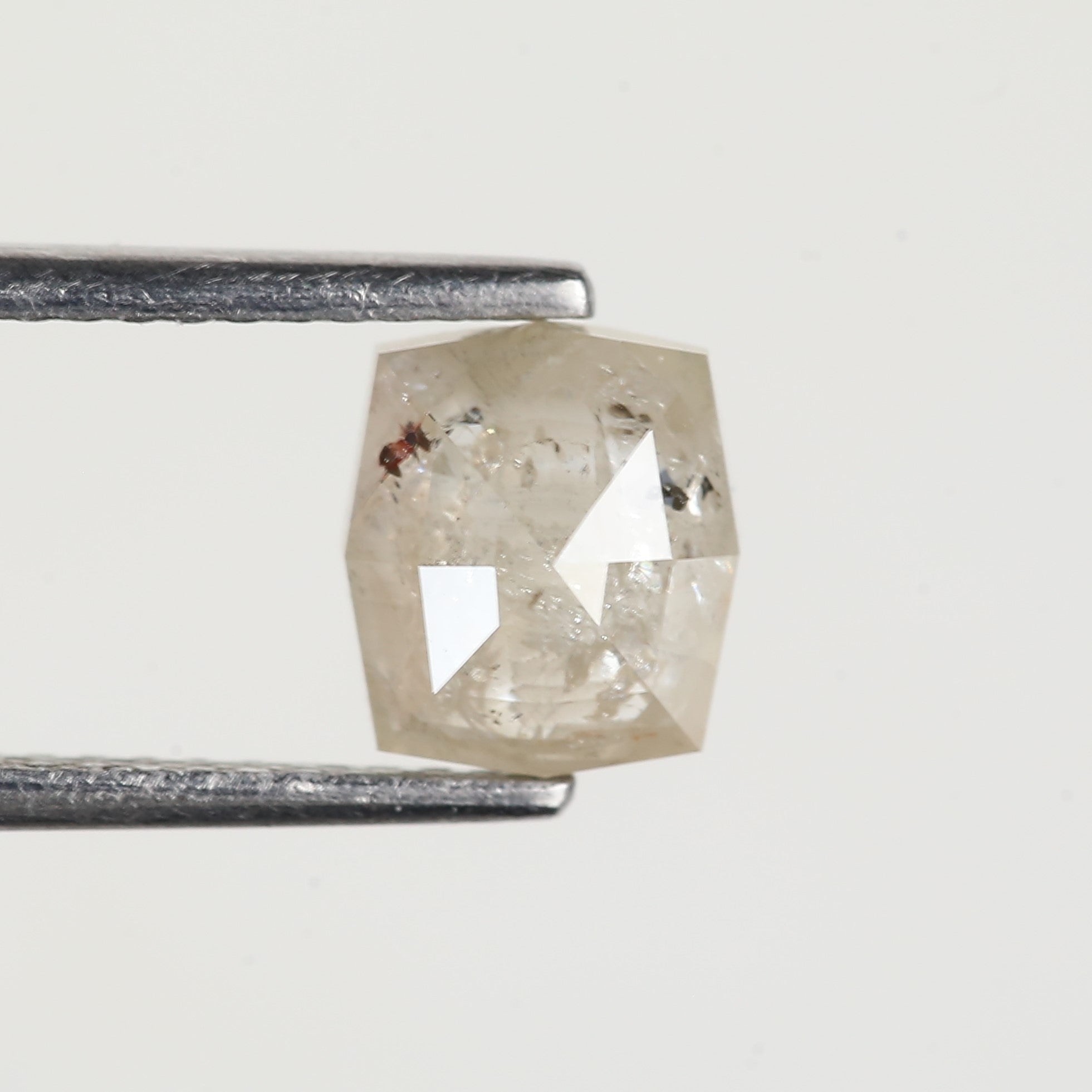 1.2 Carat Grey Hexagon Salt and Pepper Diamond 6.9 MM
