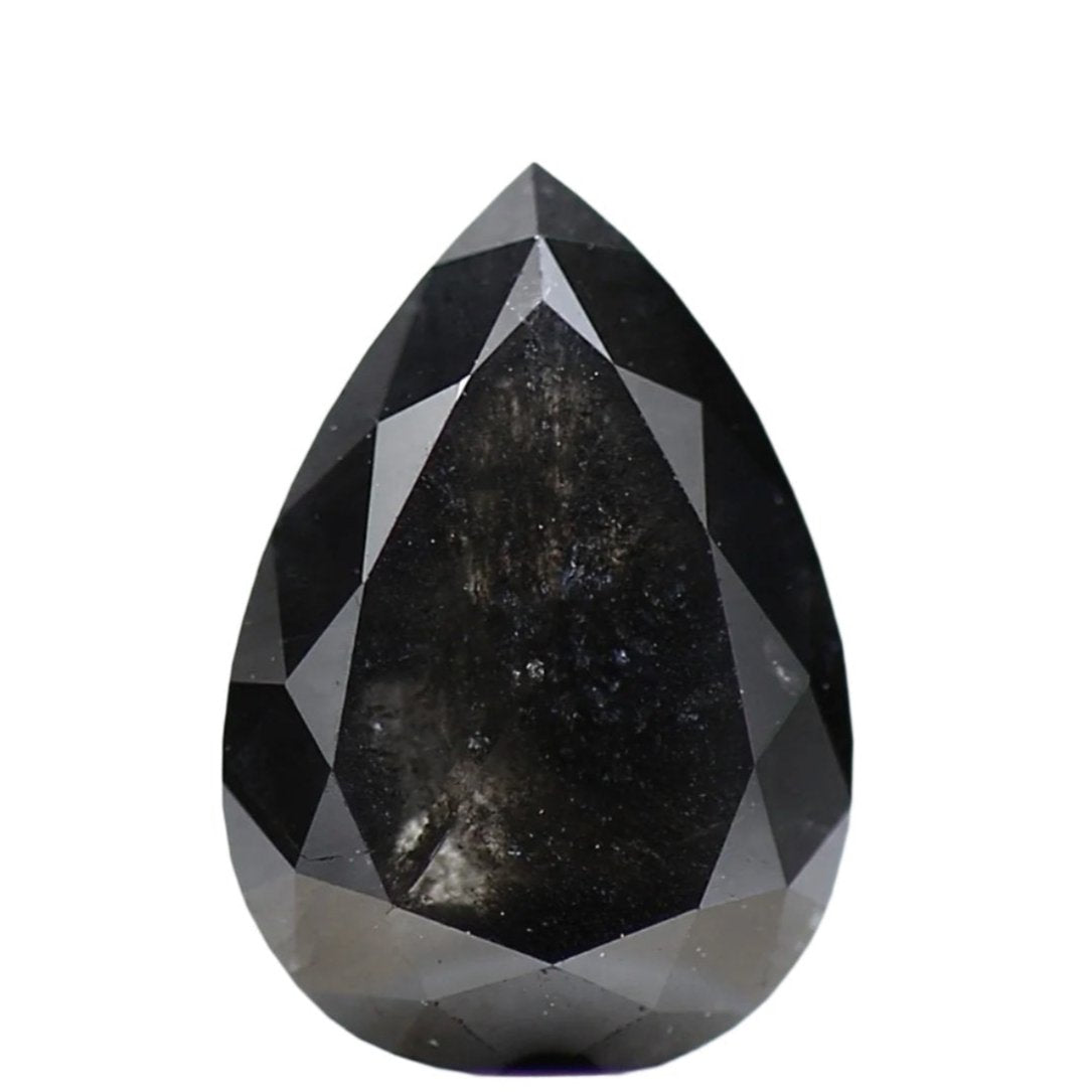 1.30_Carat_Black_Salt_and_Pepper_Pear_Loose_Natural_Diamond_8.73MM