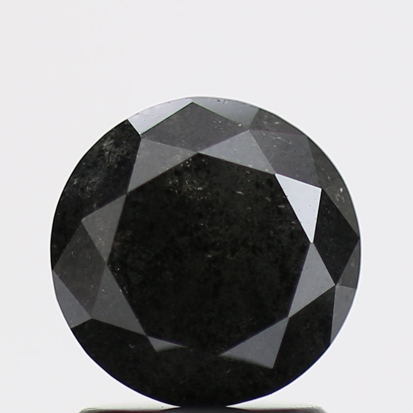 1.30 Carat Fancy Black Round Brilliant Diamond GIA Certified