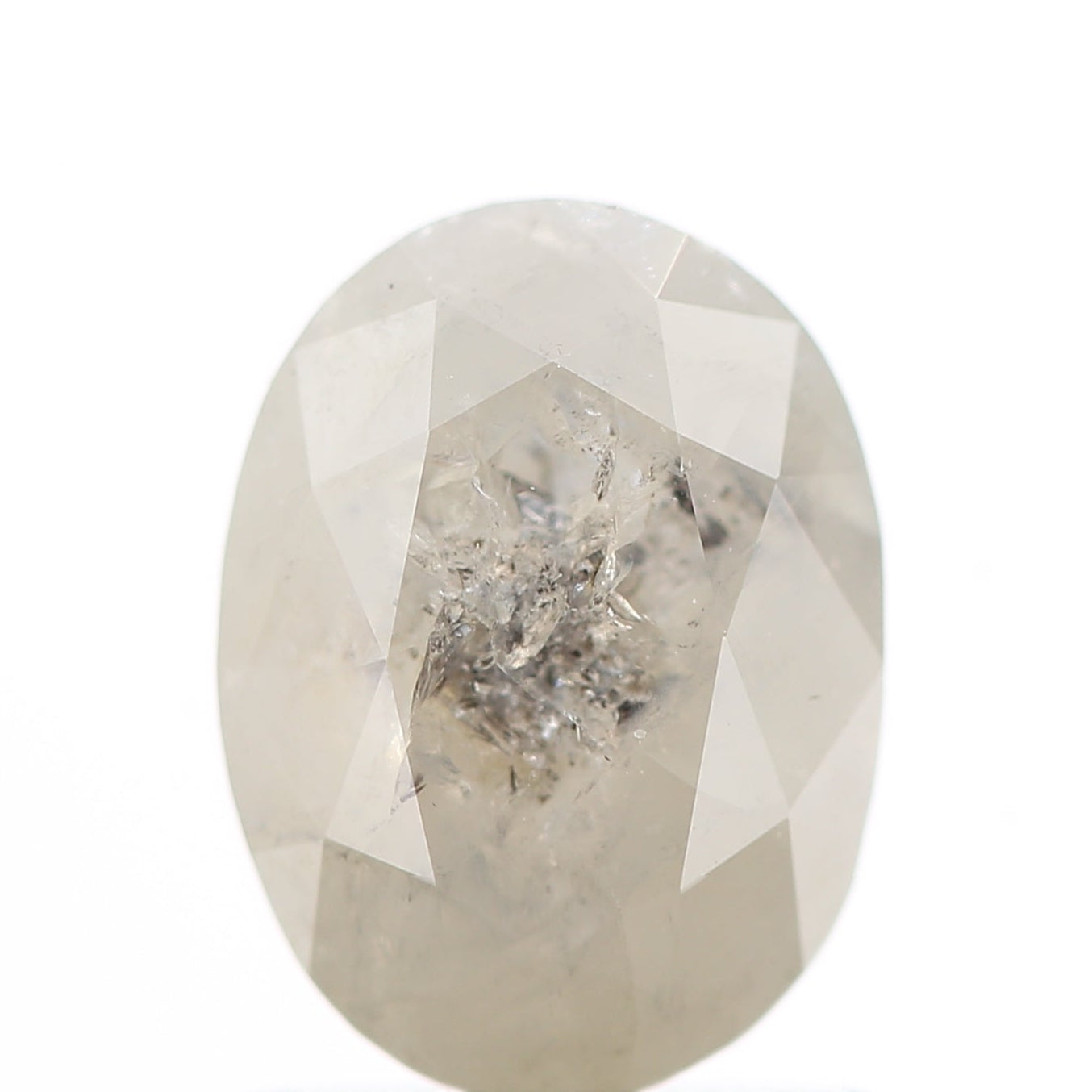 1.30 Carat Salt and Pepper Brilliant Oval Diamond 7.70 MM