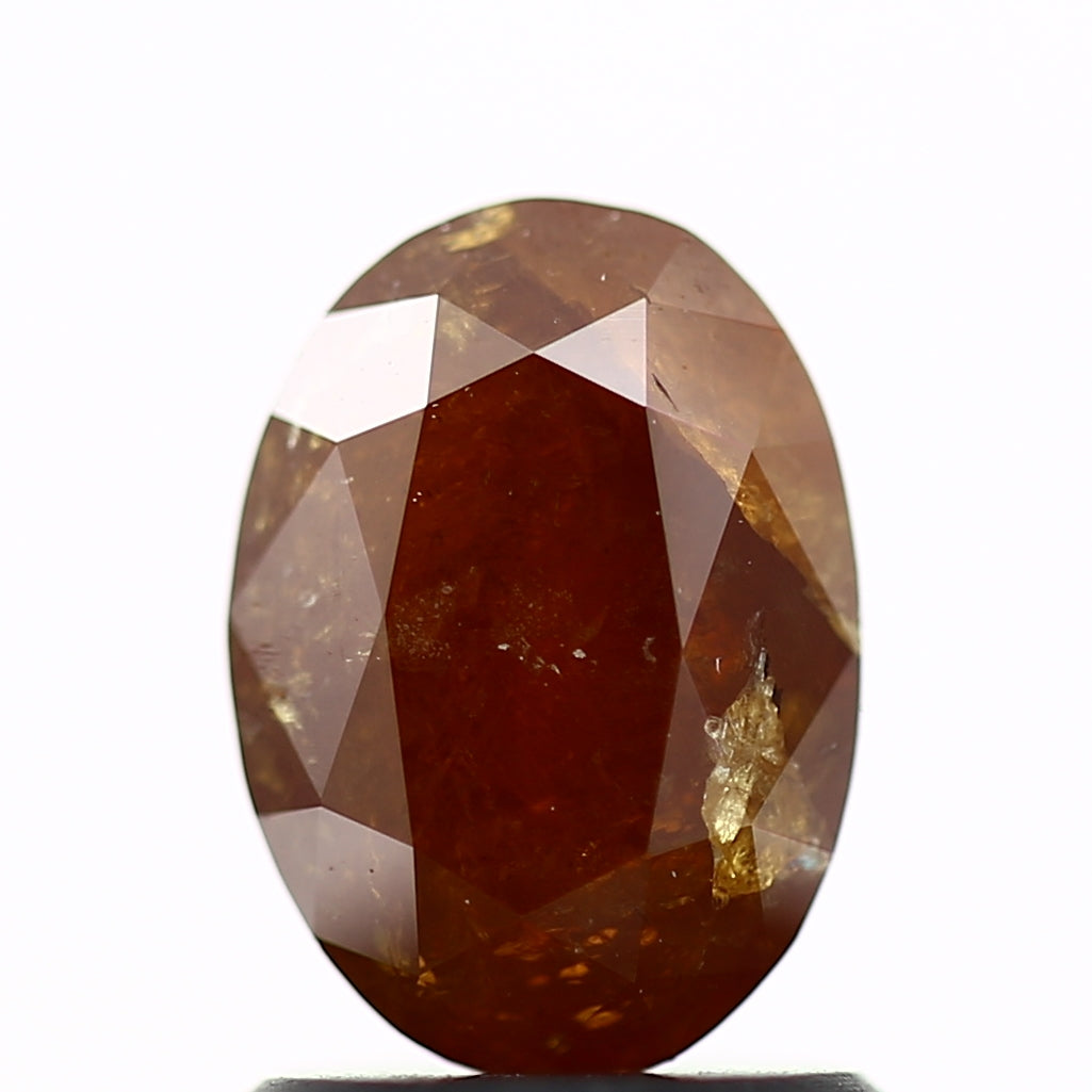 1.34 Carat Cognac Brown Oval Cut Loose Diamond 7.90 MM