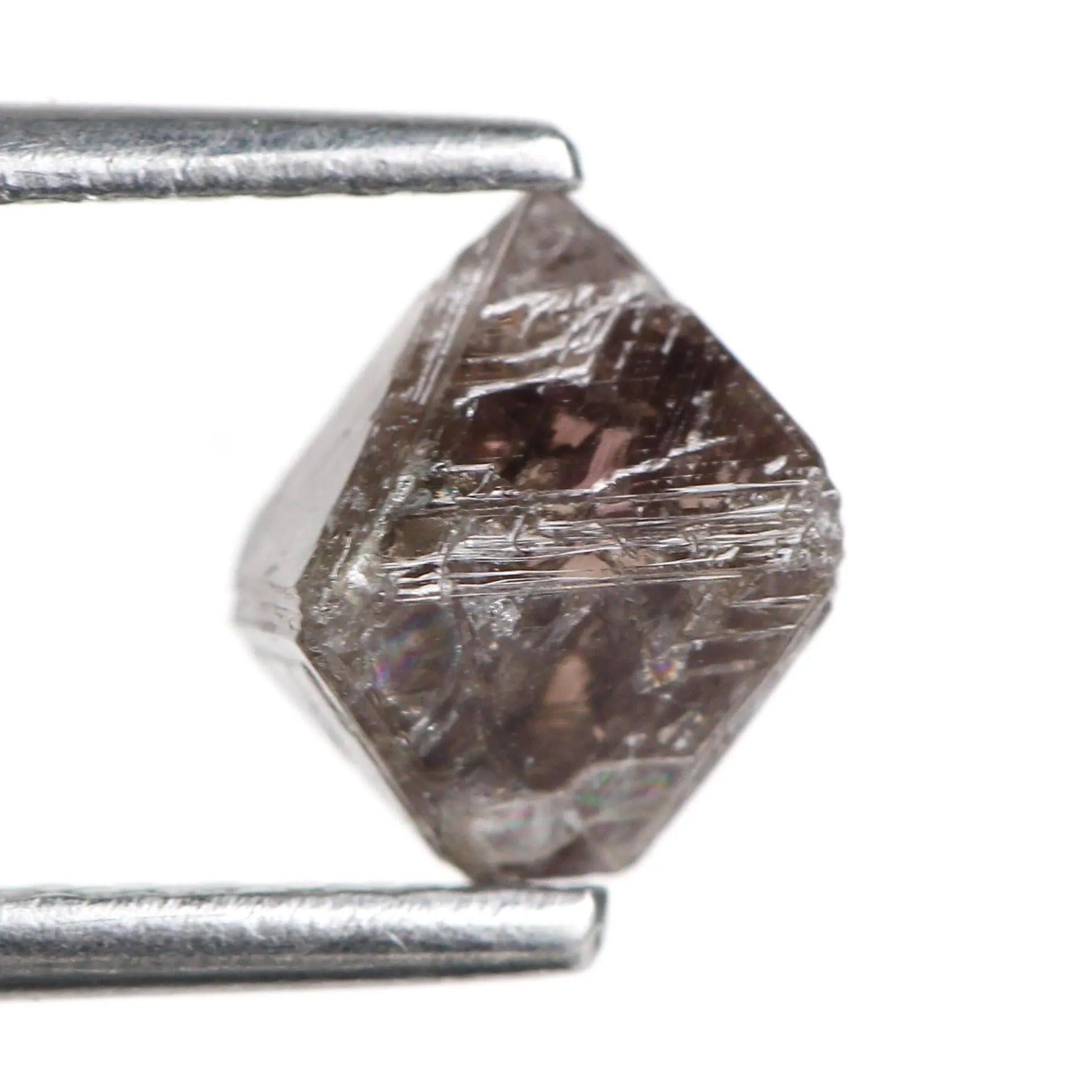 Natural Raw Octahedron Vivid Purple Pink Uncut Diamond 5.3 MM