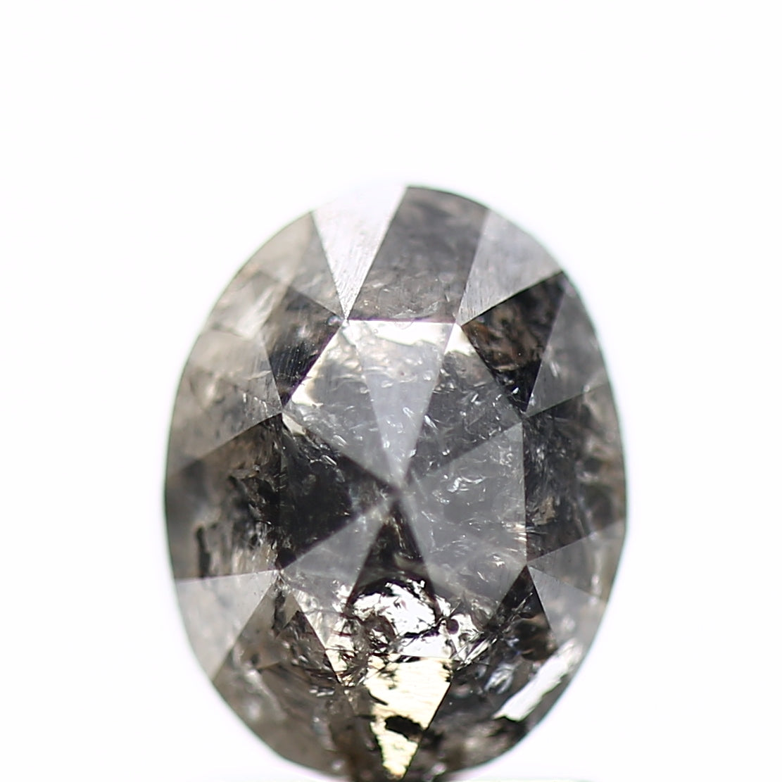 1.44 Carat Design Oval Shape Rose Cut Diamond Band 8.10 MM