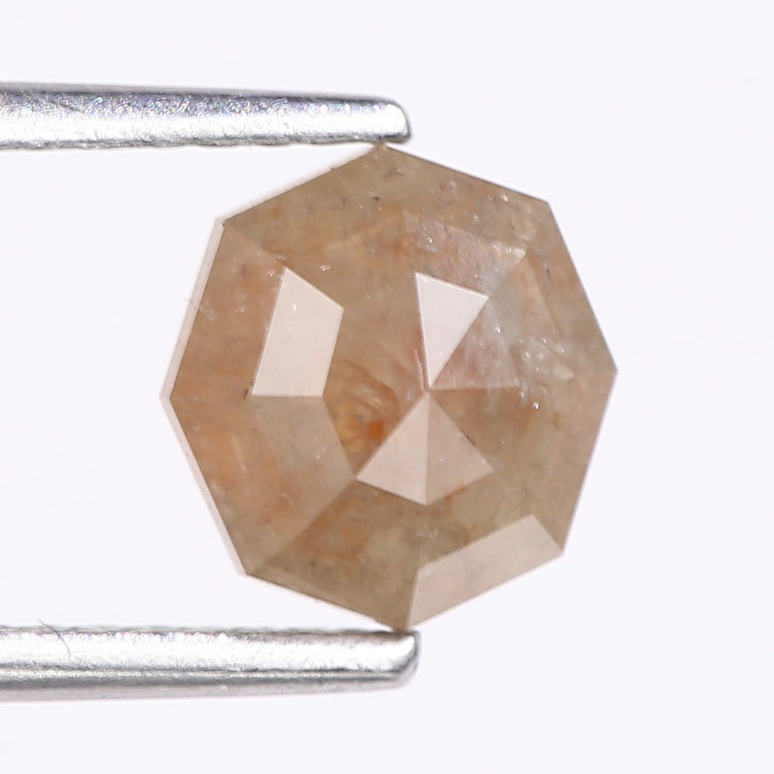 1.47 Carat Natural Octagon Cut Salt And Pepper Diamond 7.15 MM