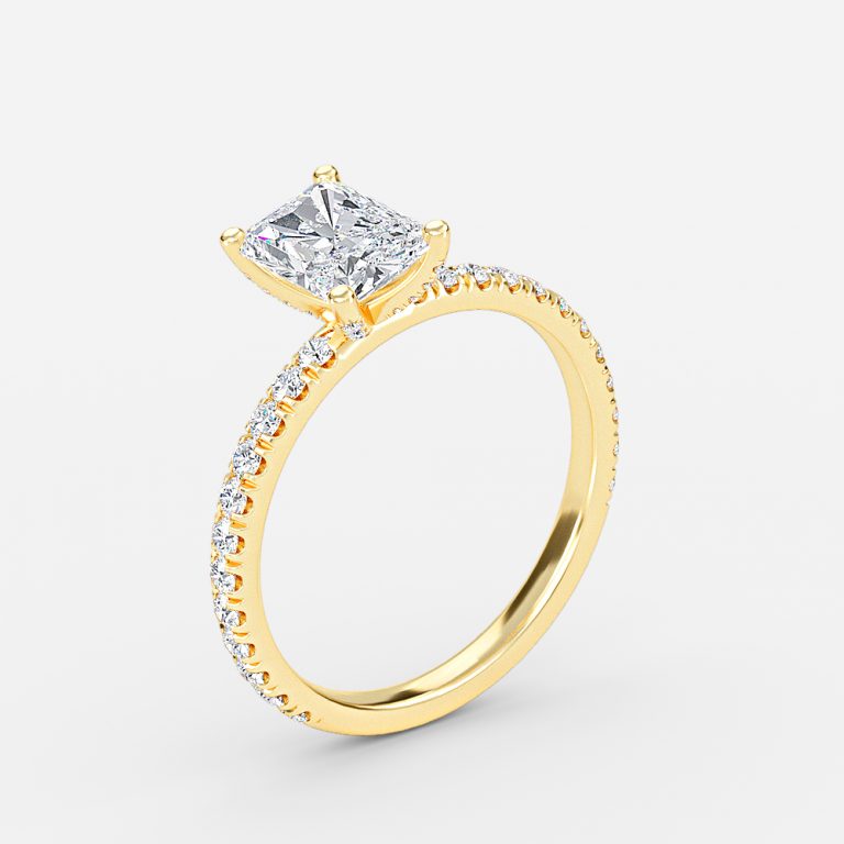 Jose Radiant Unique Diamond Engagement Ring 14K / 18K Solid Gold