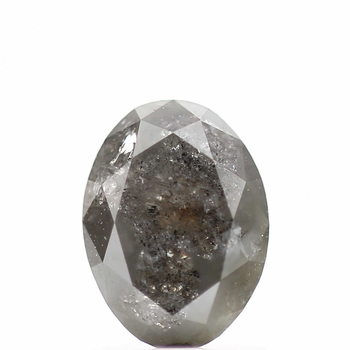 1.50 Carat Oval Shape Diamond For Gray Salt and Pepper Ring 7.95 MM