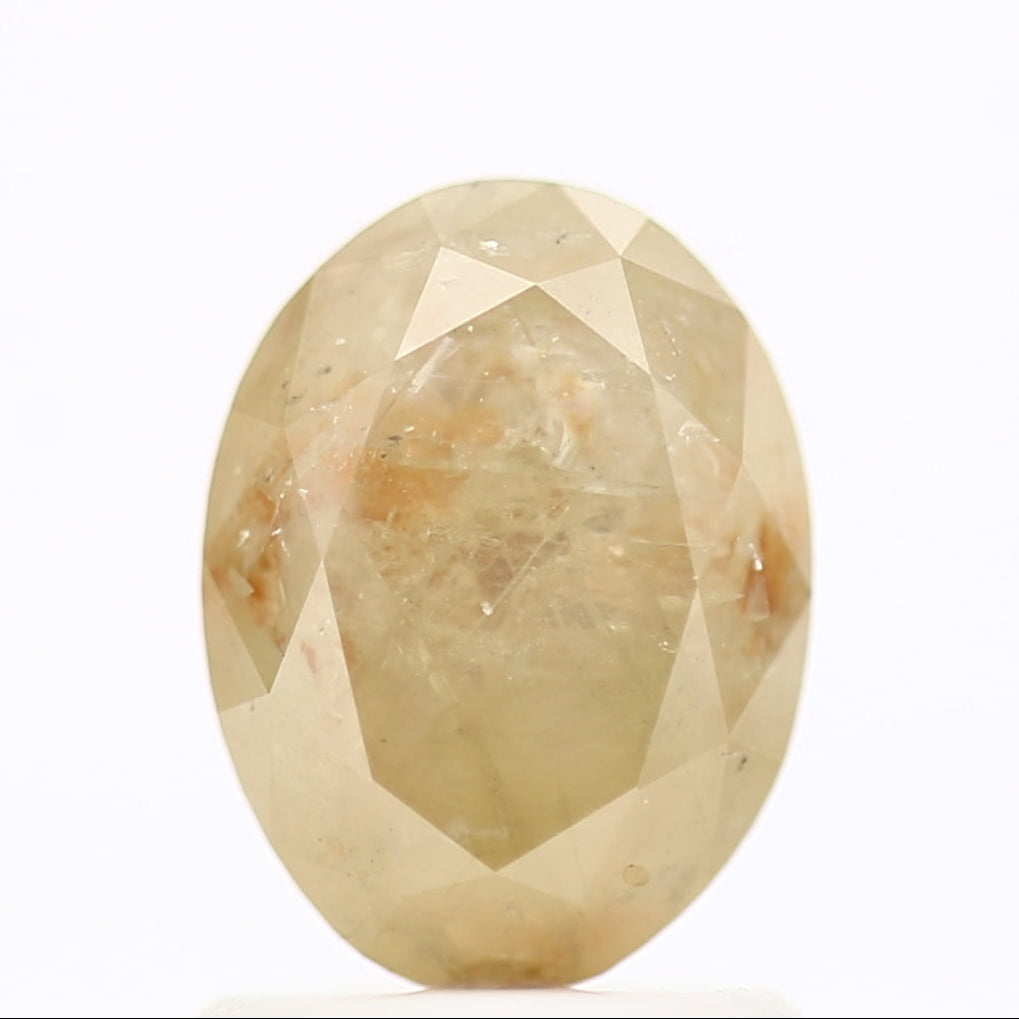 Oval Cut Orange Salt and Pepper Diamond 8.05 MM