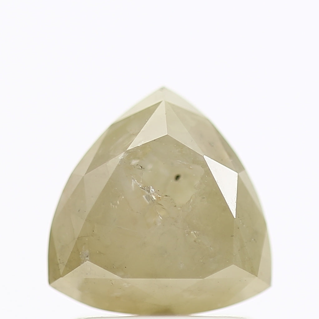 1.54 Carat Natural Trillion Cut Gray Salt And Pepper Diamond 6.99 MM