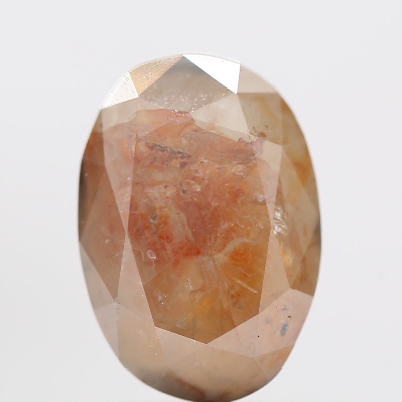 1.57 Carat Natural Oval Cut Orange Rustic Diamond 8.90 MM