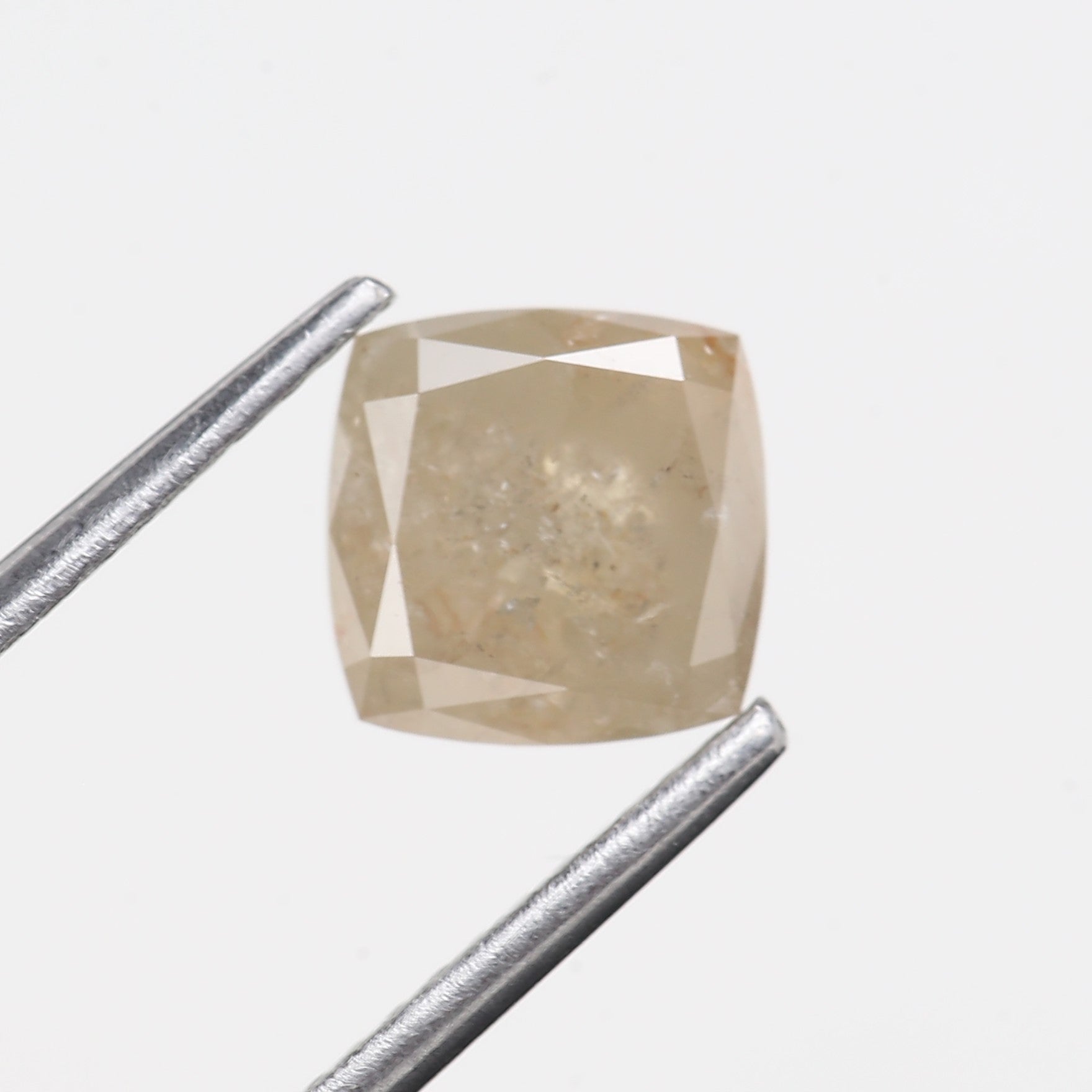 1.78 Carat Double Cut Cushion Salt and Pepper Diamond 6.45 MM