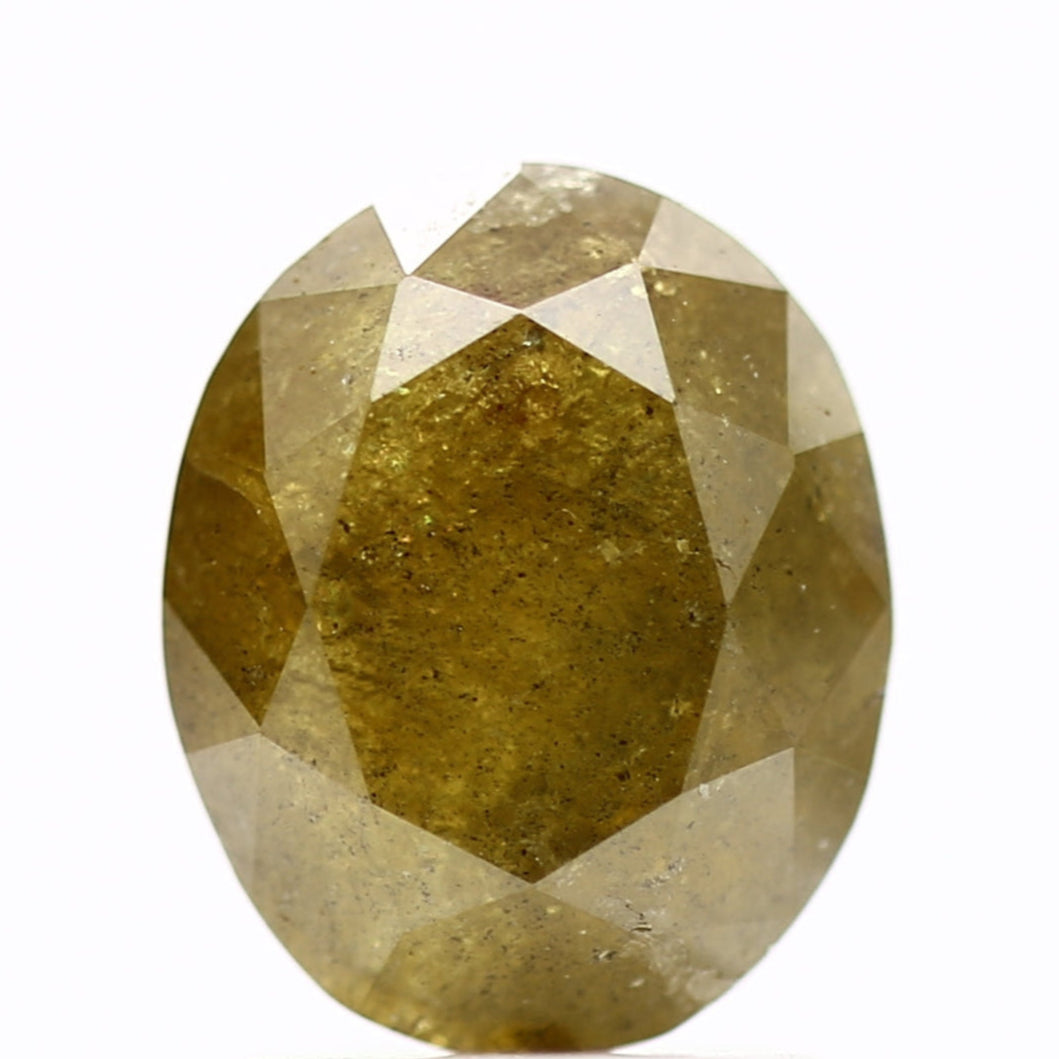 1.89 Carat Design Yellow Oval Diamond Gold Band 8.56 MM