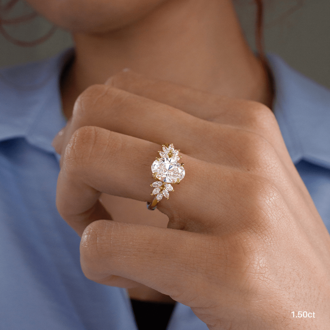 Oval 1 Carat Lab Grown Diamond Ring IGI Certified Isabella