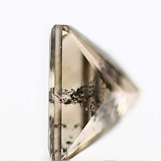 0.52 Carat 4.5 MM Natural Fancy Brown Princess Cut Salt Pepper Diamond - Blackdiamond