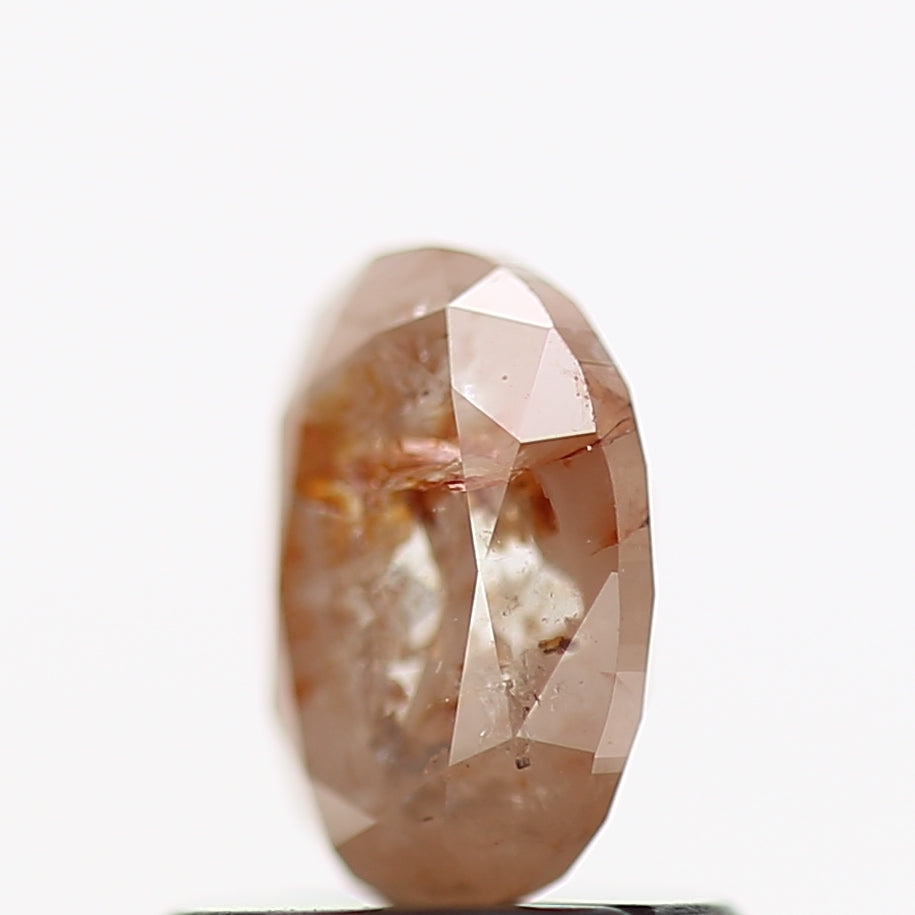 0.85 Carat Natural Rustic Oval Salt and Pepper Diamond 6.4 MM