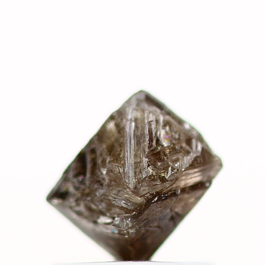 0.94 Carat Fancy Brown Octahedron Natural Rough Diamond 6.30 MM - Blackdiamond