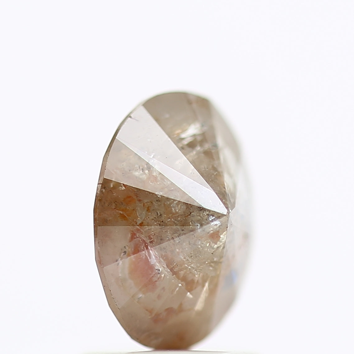 1.20 Carat Orange Brown Oval Salt & Pepper Diamond 8 MM