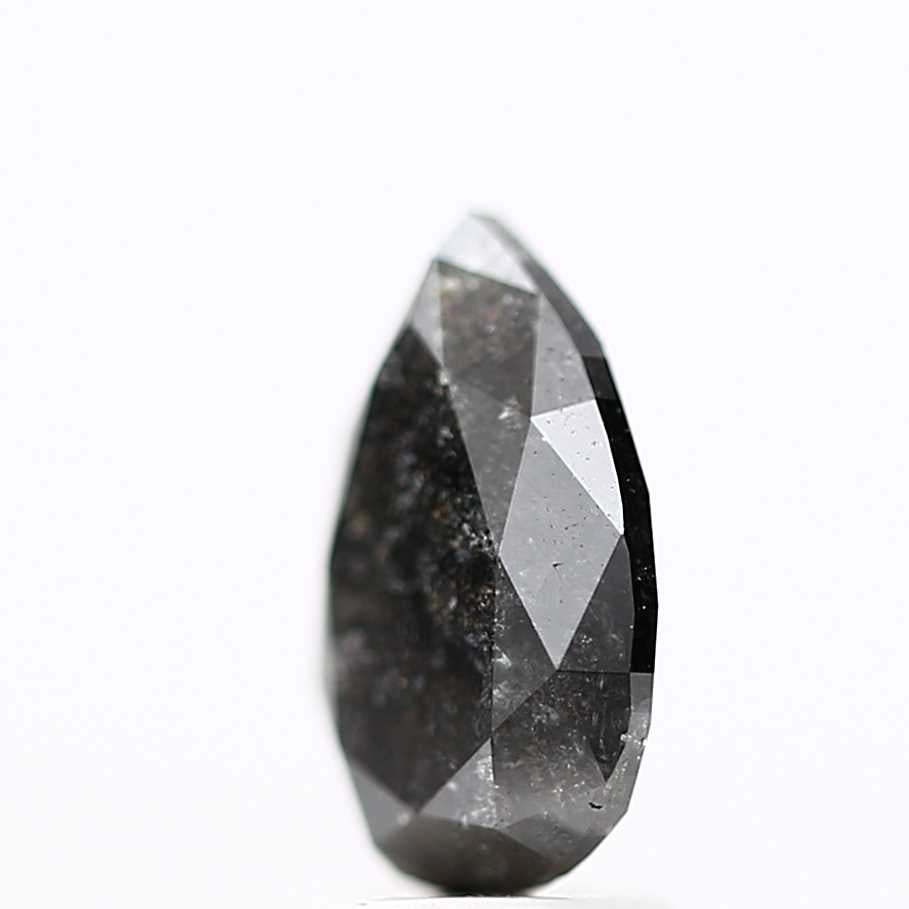 2.23 Carat Natural Fancy Black Diamond Pear Brilliant Diamond