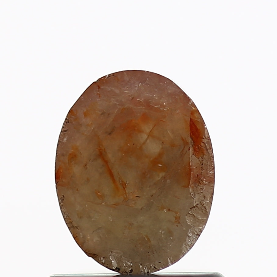 0.77 Carat Natural Orange Oval Rose Cut Diamond 6.5 MM