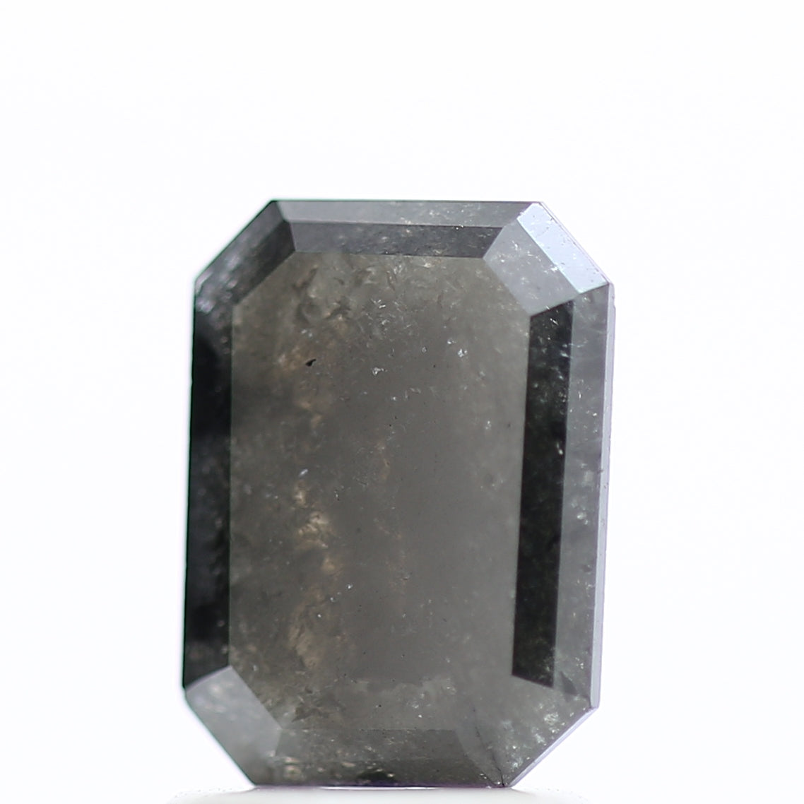 1.18 Carat Natural Emerald Loose Black Salt And Pepper Diamond 7.97 MM