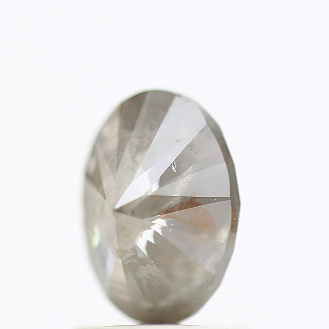 1.32 Carat Oval Gray Salt And Pepper Natural Diamond 7.44 MM