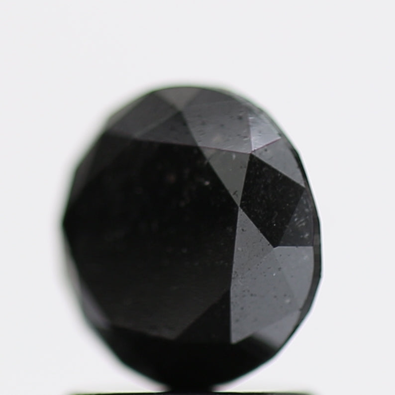 1.45 Carat Fancy Black Round Brilliant Diamond GIA Certified