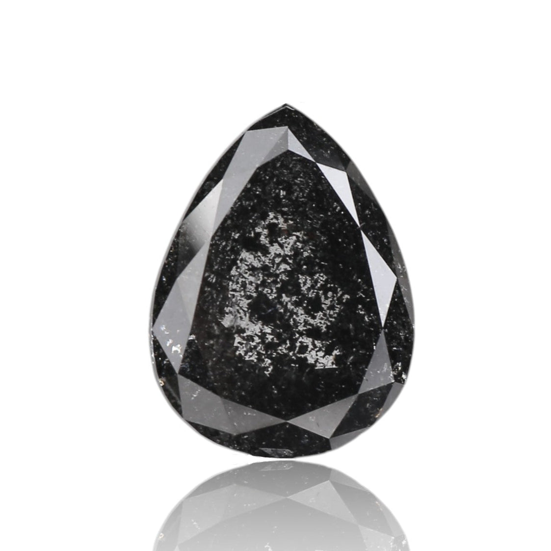 10 carat pear salt and pepper diamond natural