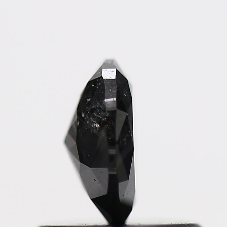 0.48 Carat Black Oval Double Rose Cut Natural Diamond 5.70 MM