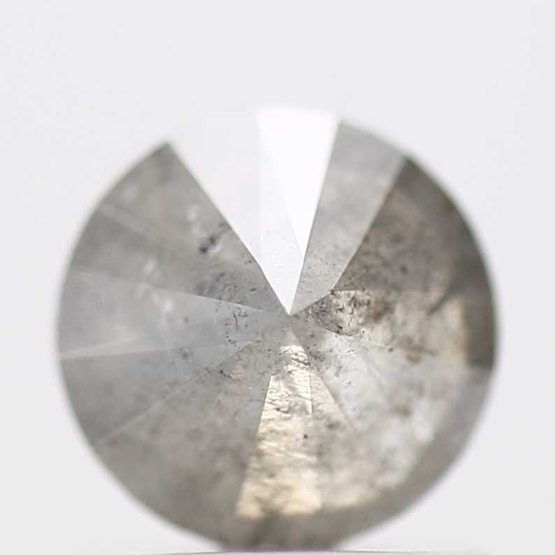 0.82 Carat Fancy Gray Round Salt Pepper Diamond 7.18 MM - Blackdiamond