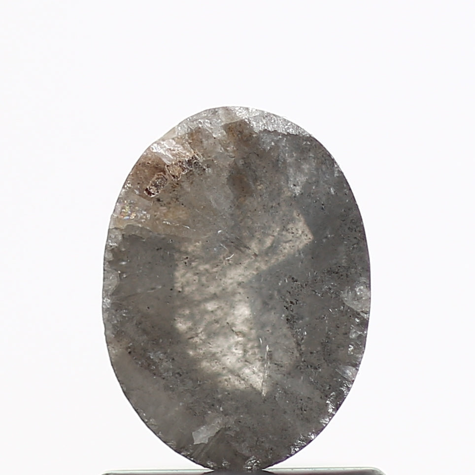 1.05 Carat Natural Salt and Pepper Oval Shape Diamond 7.10 MM