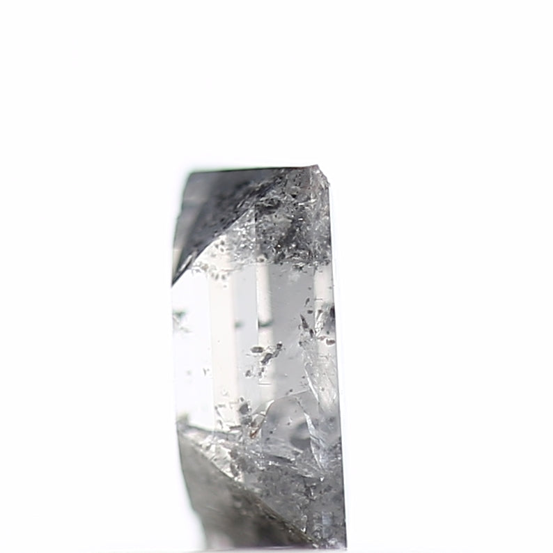 0.38 Carat Baguette Cut Salt & Pepper Diamond Gray Loose Diamond 5.25 MM