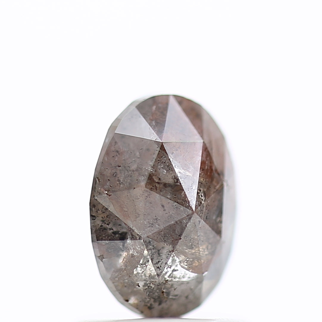 1.11 Carat Oval Salt and Pepper Diamond Double Cut Loose Natural Stone 7.23 MM