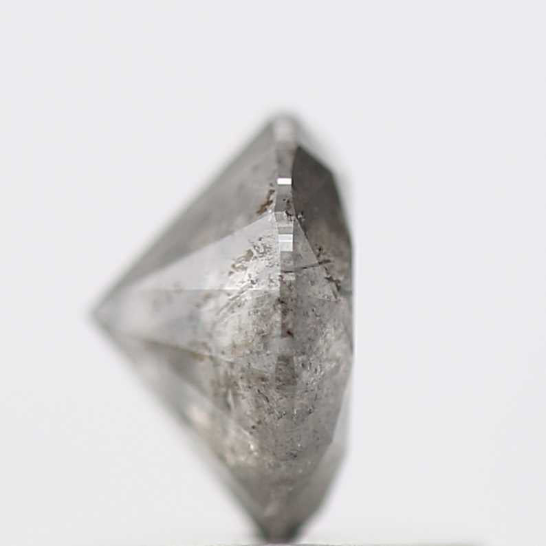 0.82 Carat Fancy Gray Round Salt Pepper Diamond 7.18 MM - Blackdiamond