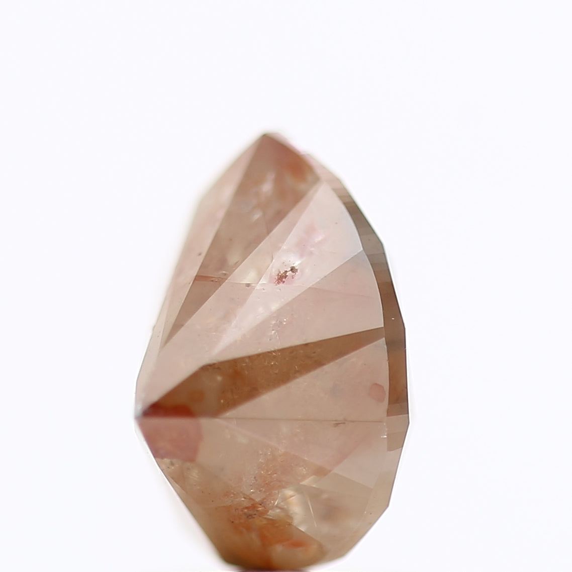 2.12 Carat Pear Cut Orange Salt And pepper Diamond 8.38 MM