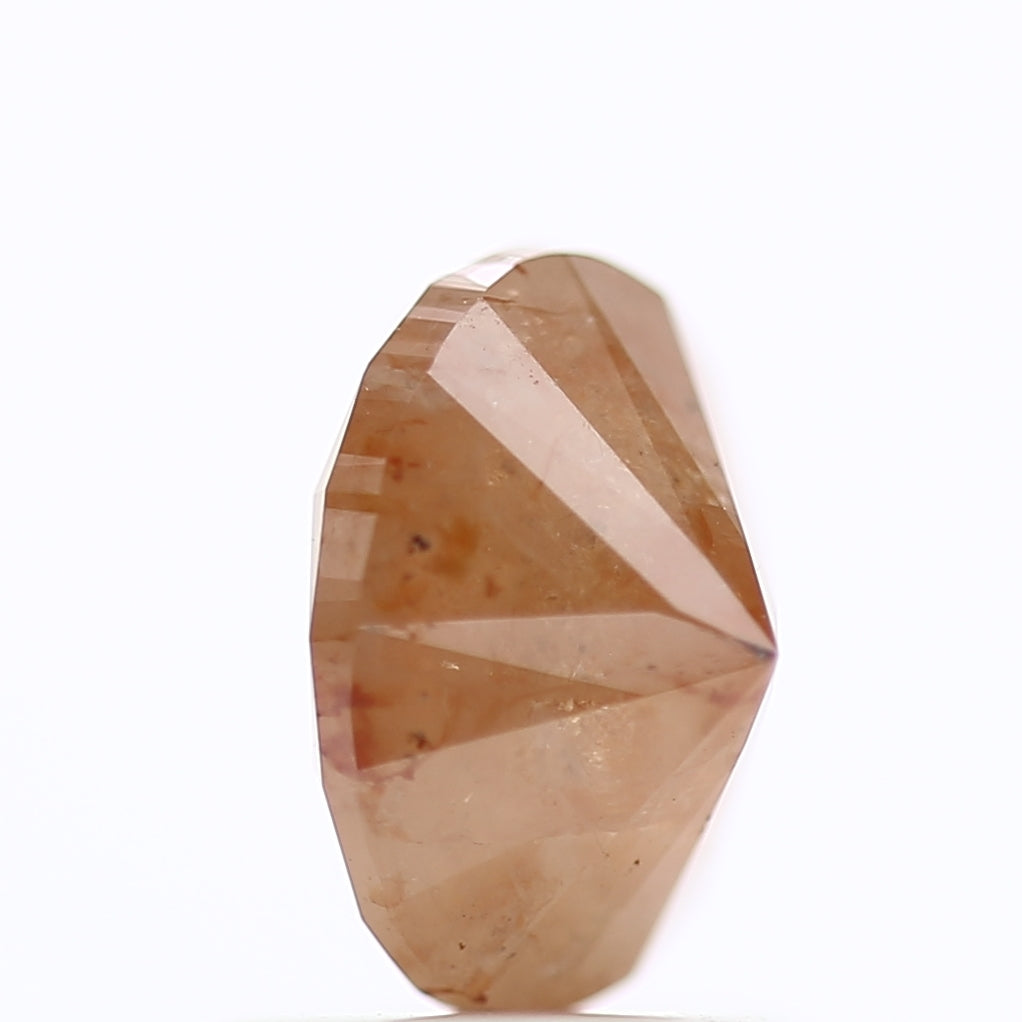 1.30 Carat Natural Orange Oval Cut Salt And Pepper Diamond 7.37 MM