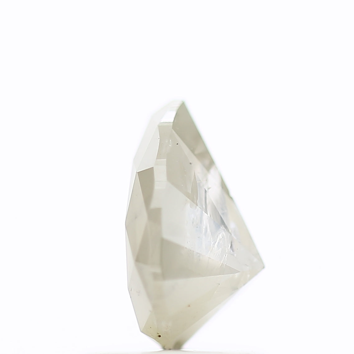 1.11 Carat Natural Grey Milky Pear Salt Pepper Diamond 7.72 MM