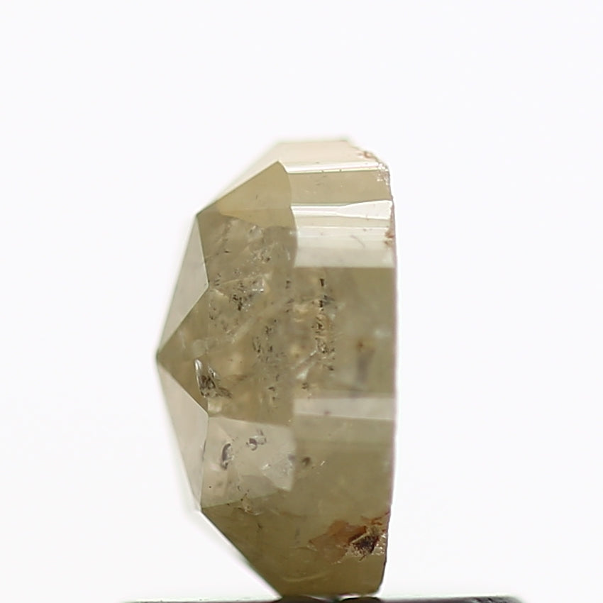 0.85 Carat Gray Oval Rose Cut Natural Diamond 6.3 MM