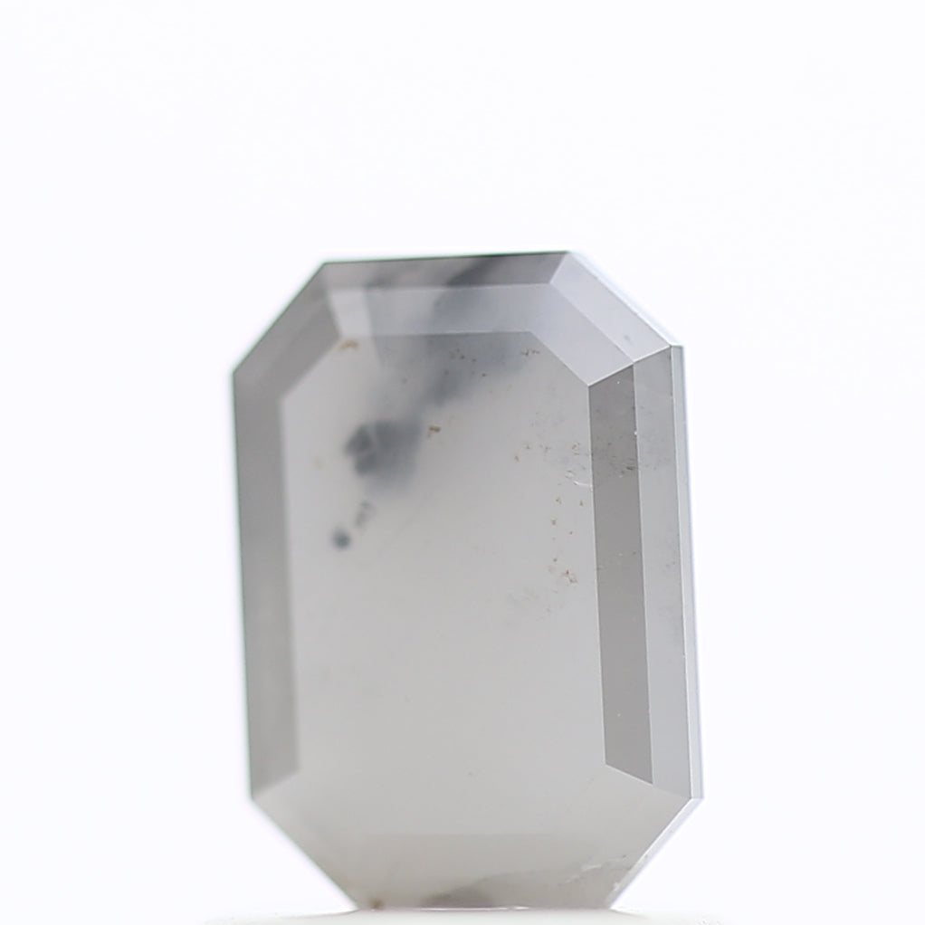 1.12 Carat Ombre Diamonds For Emerald Salt and Pepper Engagement Ring