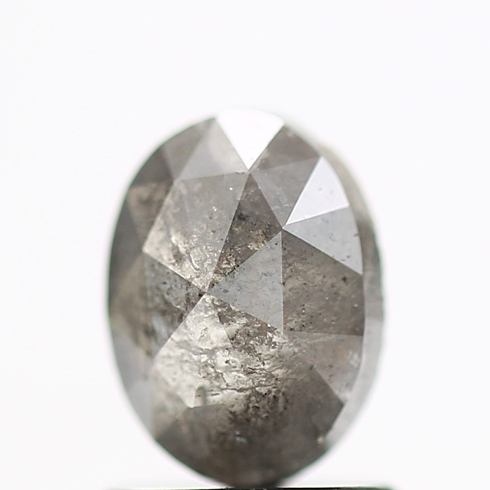 1.05 Carat Natural Salt and Pepper Oval Shape Diamond 7.10 MM