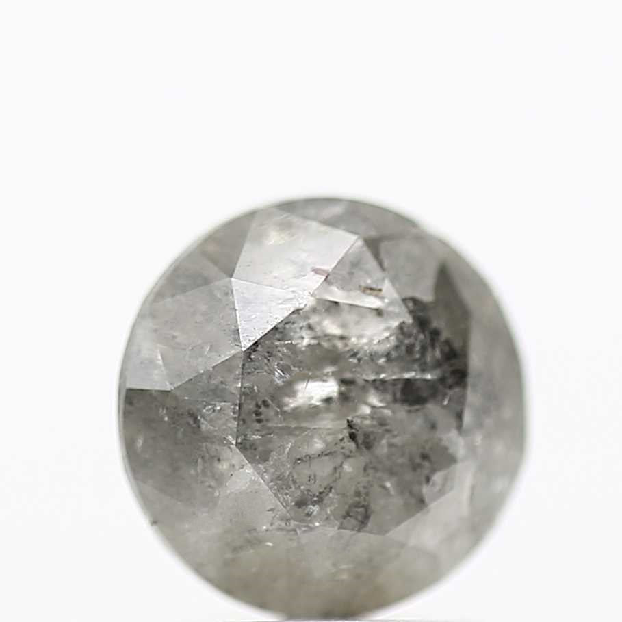 1.80 Carat Stormy Grey Round Loose Salt and Pepper Diamond 7.1 MM - Blackdiamond