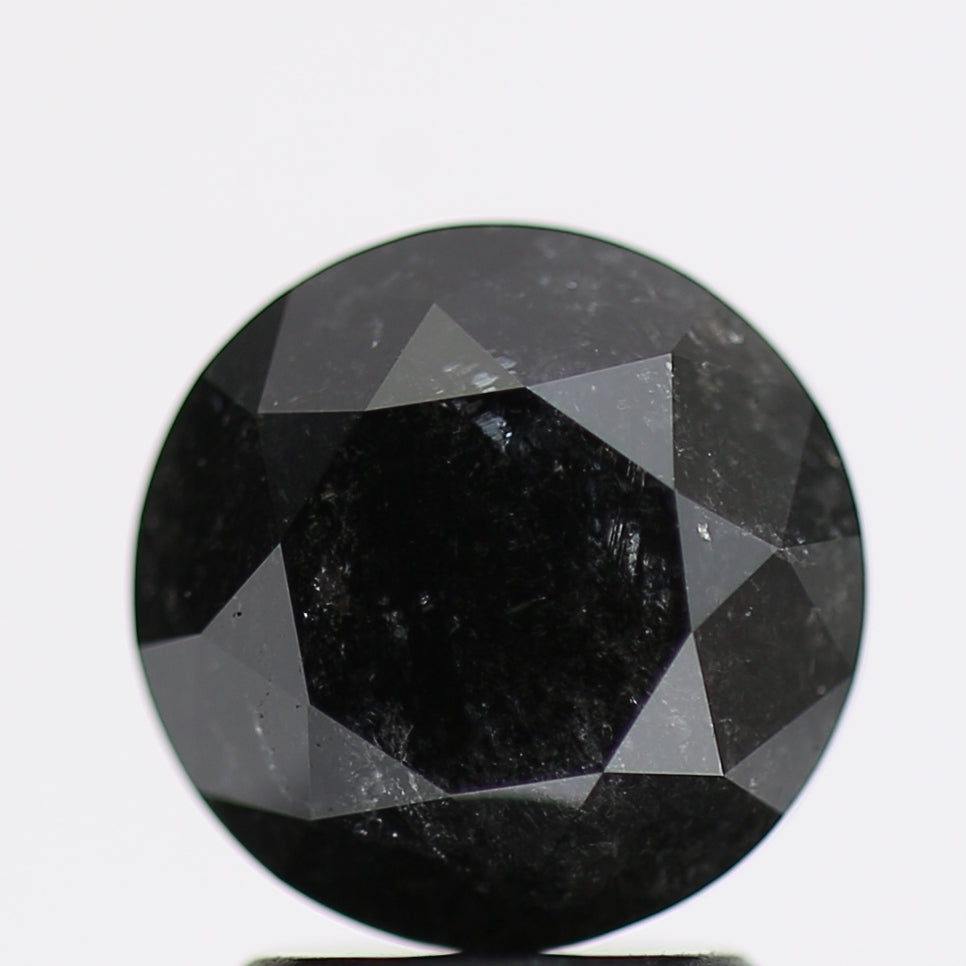 2.41 Carat Fancy Black Round Brilliant Diamond GIA Certified