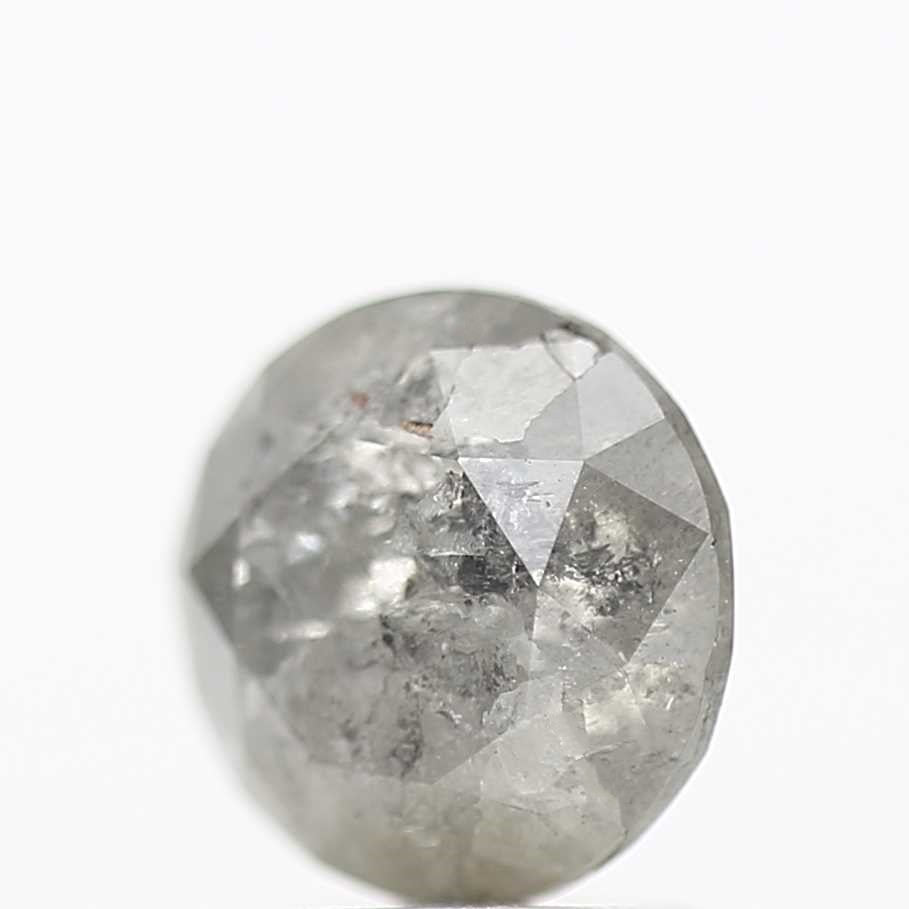 1.80 Carat Stormy Grey Round Loose Salt and Pepper Diamond 7.1 MM - Blackdiamond