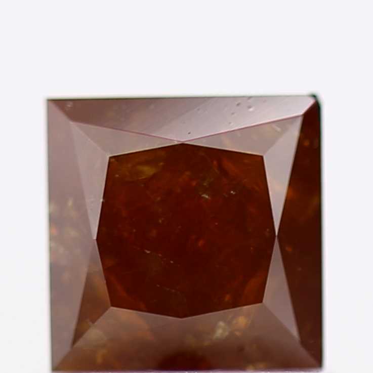 0.92 Carat 5.12 MM Natural Cognac Princess Salt and Pepper Diamond - Blackdiamond