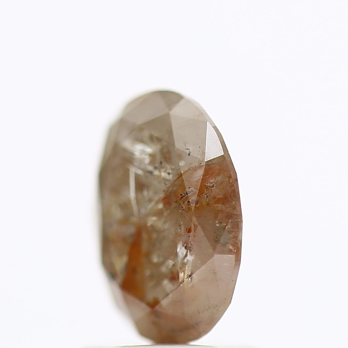 1.20 Carat Orange Brown Oval Salt & Pepper Diamond 8 MM